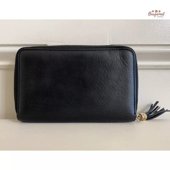 Authentic GUCCI Black Leather Soho Interlocking G Medium Zip Around Wallet - Picture 3 of 14